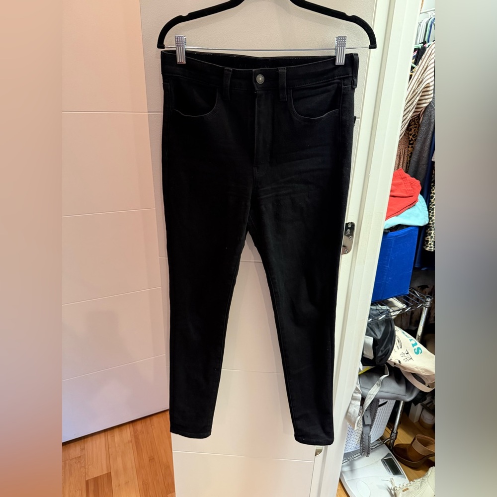 Black American Eagle, the dream Jean, skinny black pants